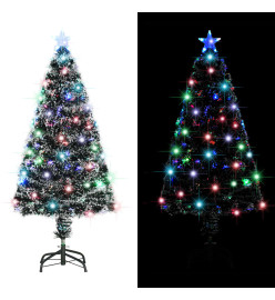 Sapin de Noël artificiel avec support/LED 120 cm fibre optique