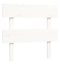 Cadre de lit avec tête de lit blanc 90x200 cm bois massif