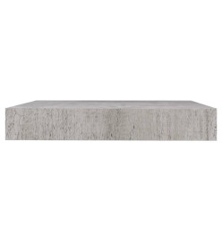 Étagères murales flottantes 2 pcs Gris béton 23x23,5x3,8 cm MDF