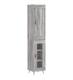 Buffet haut Sonoma gris 34,5x34x180 cm Bois d'ingénierie