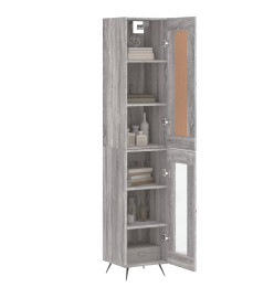 Buffet haut Sonoma gris 34,5x34x180 cm Bois d'ingénierie