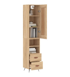 Buffet haut Chêne sonoma 34,5x34x180 cm Bois d'ingénierie