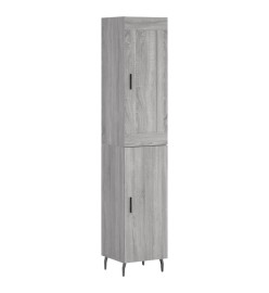 Buffet haut Sonoma gris 34,5x34x180 cm Bois d'ingénierie