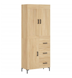 Buffet haut Chêne sonoma 69,5x34x180 cm Bois d'ingénierie