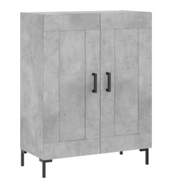 Buffet haut Gris béton 69,5x34x180 cm Bois d'ingénierie