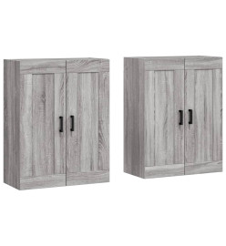 Armoires murales 2 pcs sonoma gris bois d'ingénierie