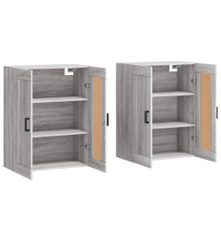 Armoires murales 2 pcs sonoma gris bois d'ingénierie