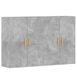 Armoires murales 2 pcs gris béton bois d'ingénierie