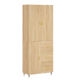 Buffet haut Chêne sonoma 69,5x34x180 cm Bois d'ingénierie