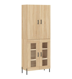 Buffet haut Chêne sonoma 69,5x34x180 cm Bois d'ingénierie