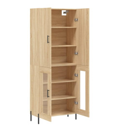 Buffet haut Chêne sonoma 69,5x34x180 cm Bois d'ingénierie