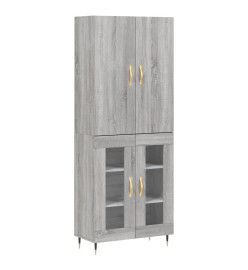 Buffet haut Sonoma gris 69,5x34x180 cm Bois d'ingénierie