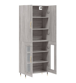 Buffet haut Sonoma gris 69,5x34x180 cm Bois d'ingénierie