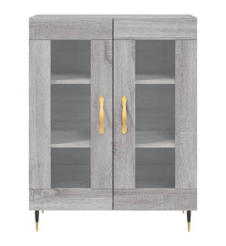 Buffet haut Sonoma gris 69,5x34x180 cm Bois d'ingénierie