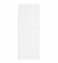 Armoires murales 2 pcs blanc brillant 69,5x34x90 cm