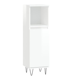 Ensemble de meubles de salle de bain 3 pcs blanc brillant