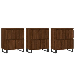 Buffets 3 pcs Chêne marron Bois d'ingénierie