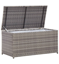 Boîte de rangement de jardin Résine tressée 100x50x50 cm Gris