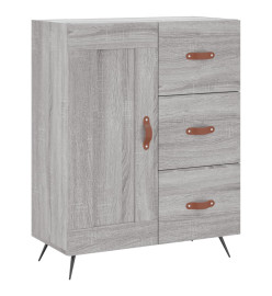 Buffet haut Sonoma gris 69,5x34x180 cm Bois d'ingénierie