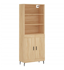 Buffet haut Chêne sonoma 69,5x34x180 cm Bois d'ingénierie