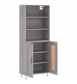 Buffet haut Sonoma gris 69,5x34x180 cm Bois d'ingénierie