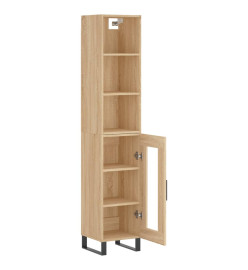 Buffet haut Chêne sonoma 34,5x34x180 cm Bois d'ingénierie