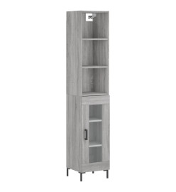 Buffet haut Sonoma gris 34,5x34x180 cm Bois d'ingénierie