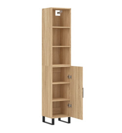 Buffet haut Chêne sonoma 34,5x34x180 cm Bois d'ingénierie