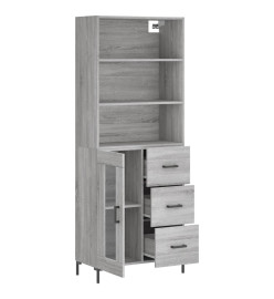 Buffet haut Sonoma gris 69,5x34x180 cm Bois d'ingénierie