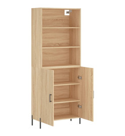 Buffet haut Chêne sonoma 69,5x34x180 cm Bois d'ingénierie