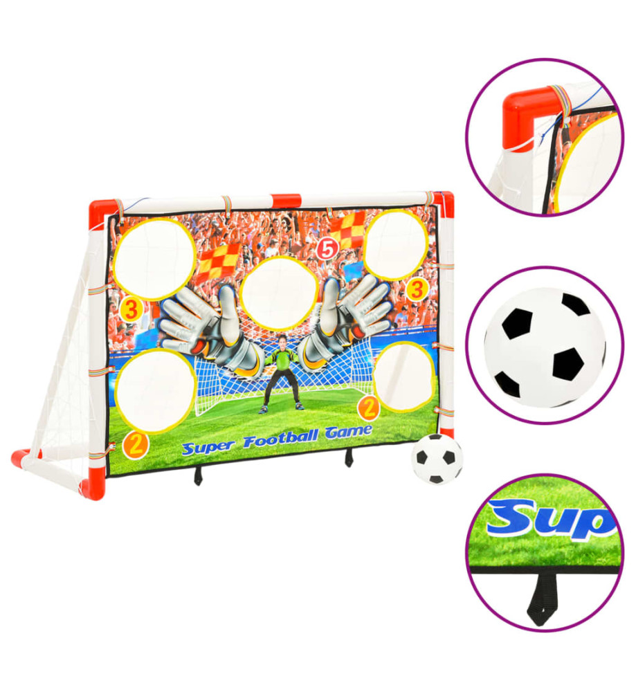 Ensemble de buts de football enfant avec panneau 120x51x77,5 cm