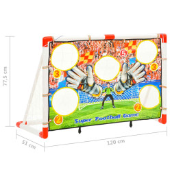 Ensemble de buts de football enfant avec panneau 120x51x77,5 cm