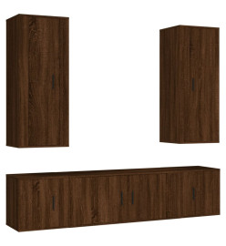 Ensemble de meubles TV 5 pcs Chêne marron Bois d'ingénierie