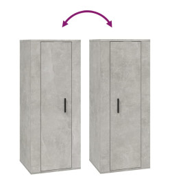 Ensemble de meubles TV 5 pcs Gris béton Bois d'ingénierie