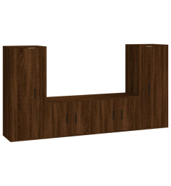 Ensemble de meubles TV 4 pcs Chêne marron Bois d'ingénierie