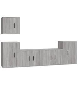 Ensemble de meubles TV 5 pcs Sonoma gris Bois d'ingénierie