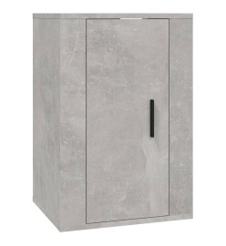 Ensemble de meubles TV 2 pcs gris béton bois d'ingénierie