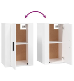 Ensemble de meubles TV 2 pcs Blanc Bois d'ingénierie