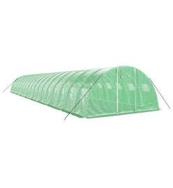 Serre avec cadre en acier vert 72 m² 18x4x2 m