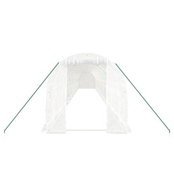 Serre avec cadre en acier blanc 36 m² 18x2x2 m