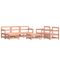 Salon de jardin 7 pcs avec coussins bois massif douglas