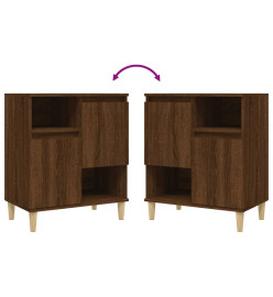 Buffets 3 pcs chêne marron 60x35x70 cm bois d'ingénierie