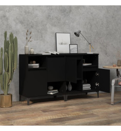 Buffets 2 pcs noir 60x35x70 cm bois d'ingénierie