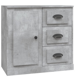 Buffets 3 pcs gris béton bois d'ingénierie