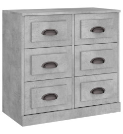 Buffets 3 pcs gris béton bois d'ingénierie