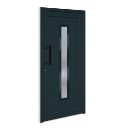 Porte d'entrée anthracite 98x200 cm PVC