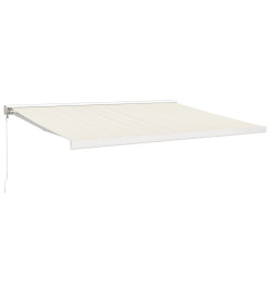 Auvent rétractable crème 4,5x3 m tissu et aluminium