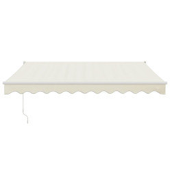 Auvent rétractable crème 3,5x2,5 m tissu et aluminium