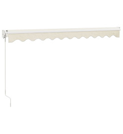 Auvent rétractable crème 3,5x2,5 m tissu et aluminium