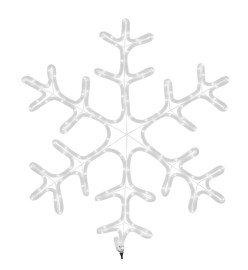 Flocons de neige de Noël avec LED 2 pcs Blanc chaud 59x59 cm